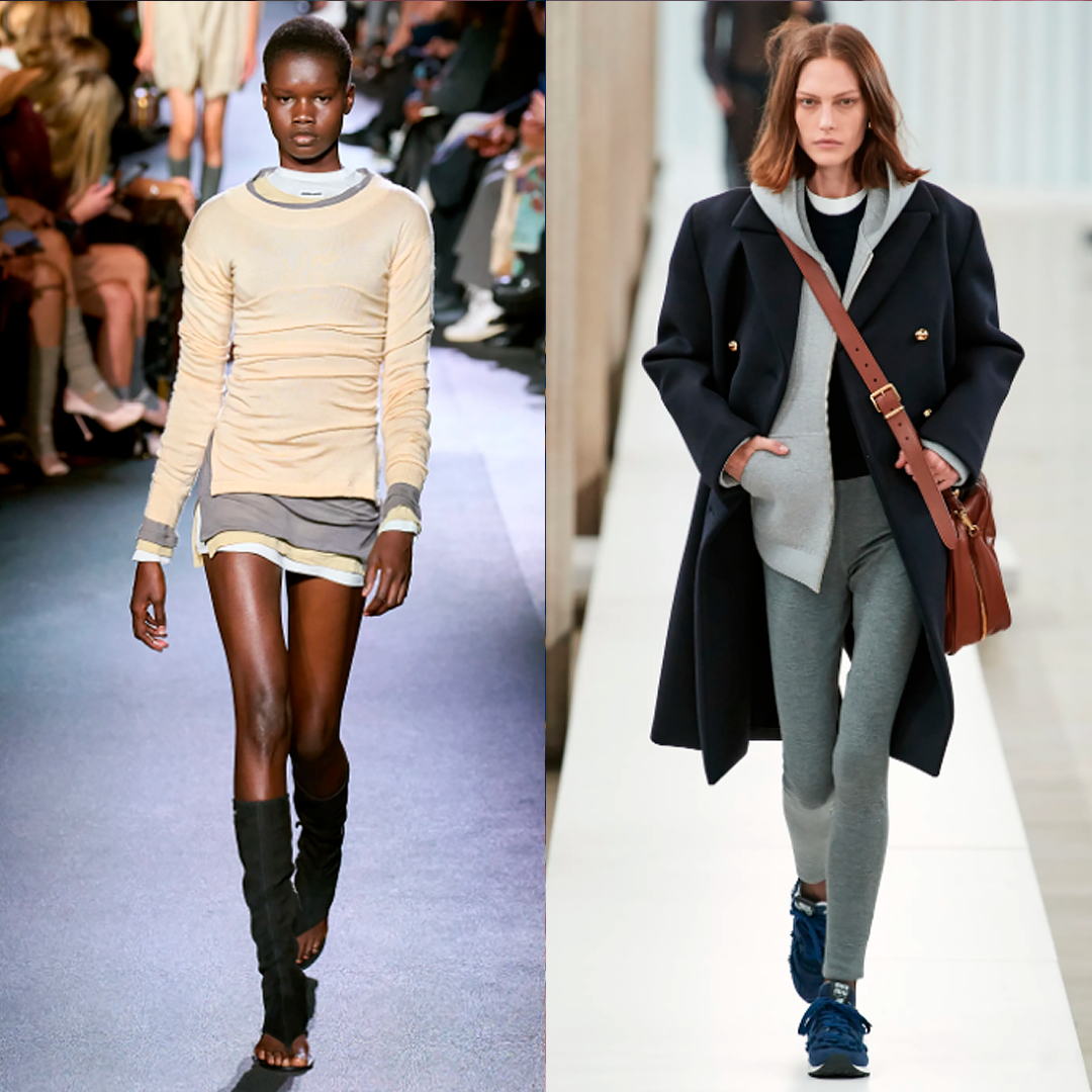 Слева Miu Miu Spring 2023 Ready to Wear, справа Miu Miu Fall 23/24 ready to Wear