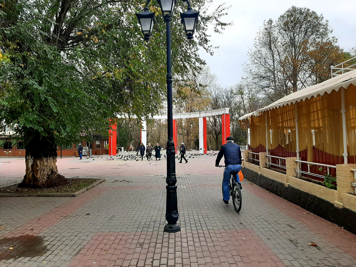 Народ на велосипедах ездит в конце ноября!