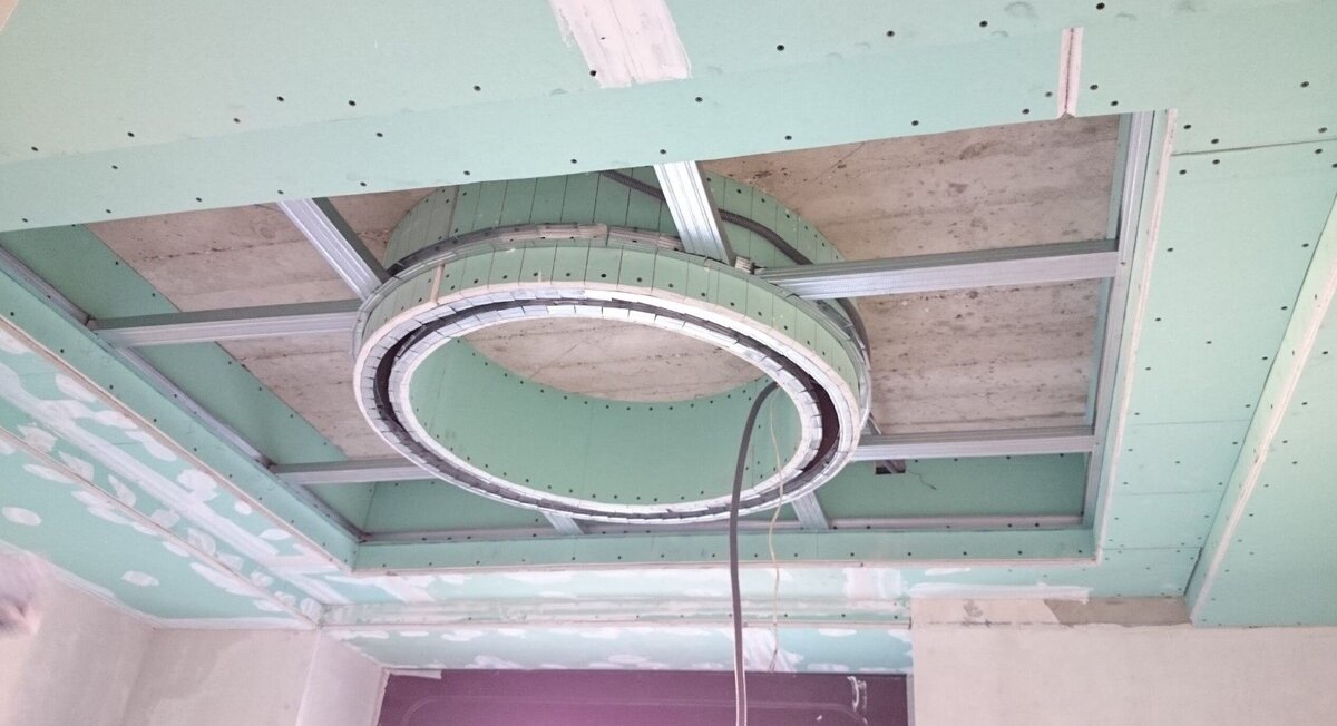  С помощью гипсокартона можно создать многоуровневый дизайн потолка. Фото: pro-dachnikov.com
