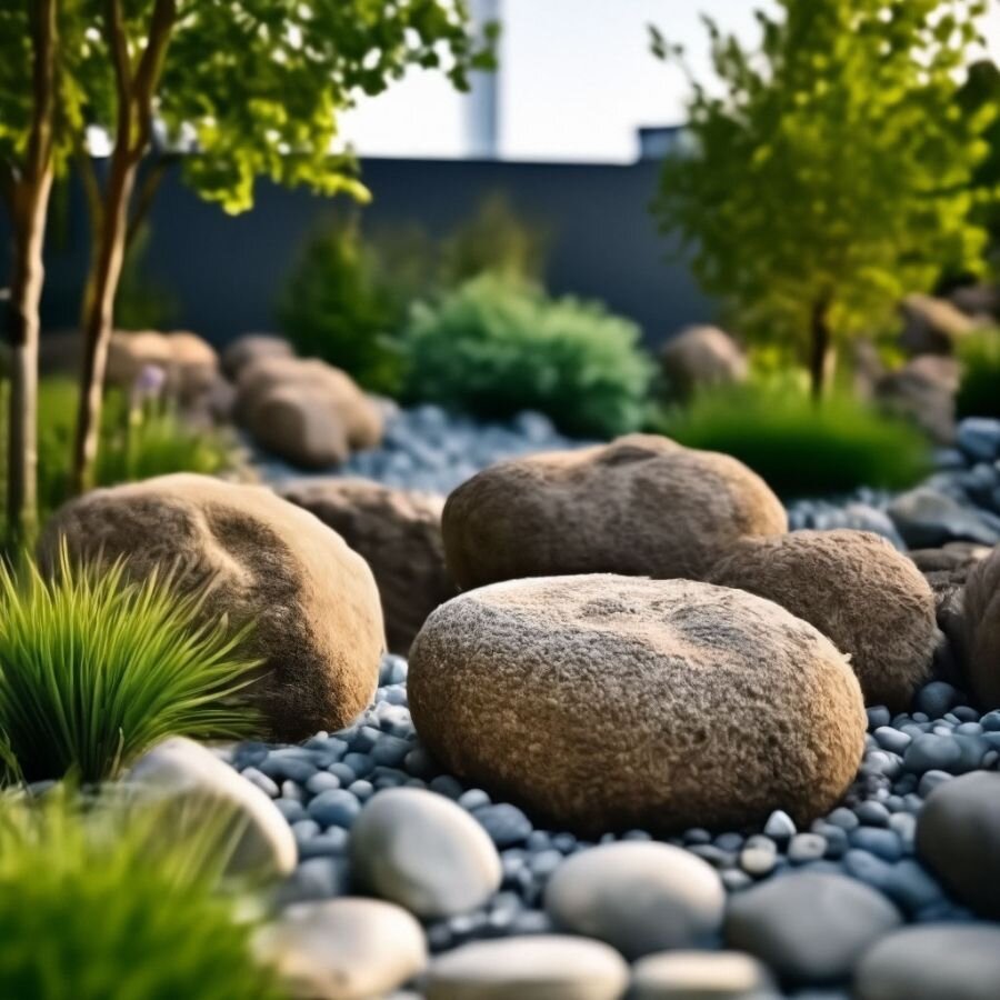 Защита от эрозии. Камни могут служить барьером для почвы, предотвращая ее размывание и эрозию. Это особенно актуально на склонах и участках с высоким уровнем грунтовых вод.

