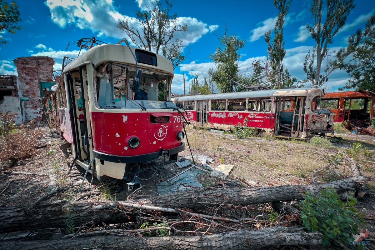 Мариупольское трамвайное депо № 2. Июнь 2022 года. 