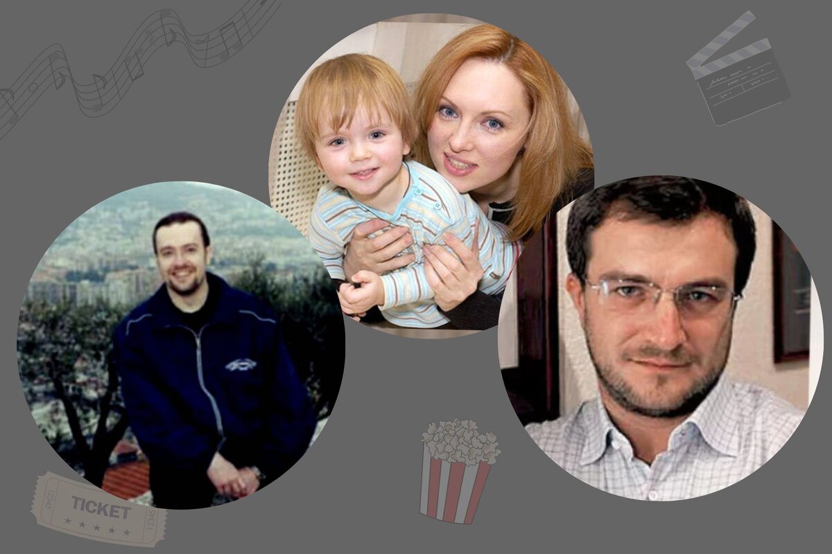 Слева - первый муж Елены. В центре - Елена с сыном Тимофеем, которого родила от Ильи Неретина (справа)