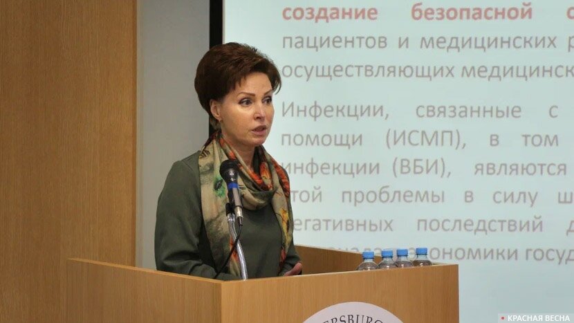 Главный внештатный специалист-эпидемиолог комитета по здравоохранению Санкт-Петербурга Мария Дарьина. 23 ноября 2023 года. ИА Красная Весна