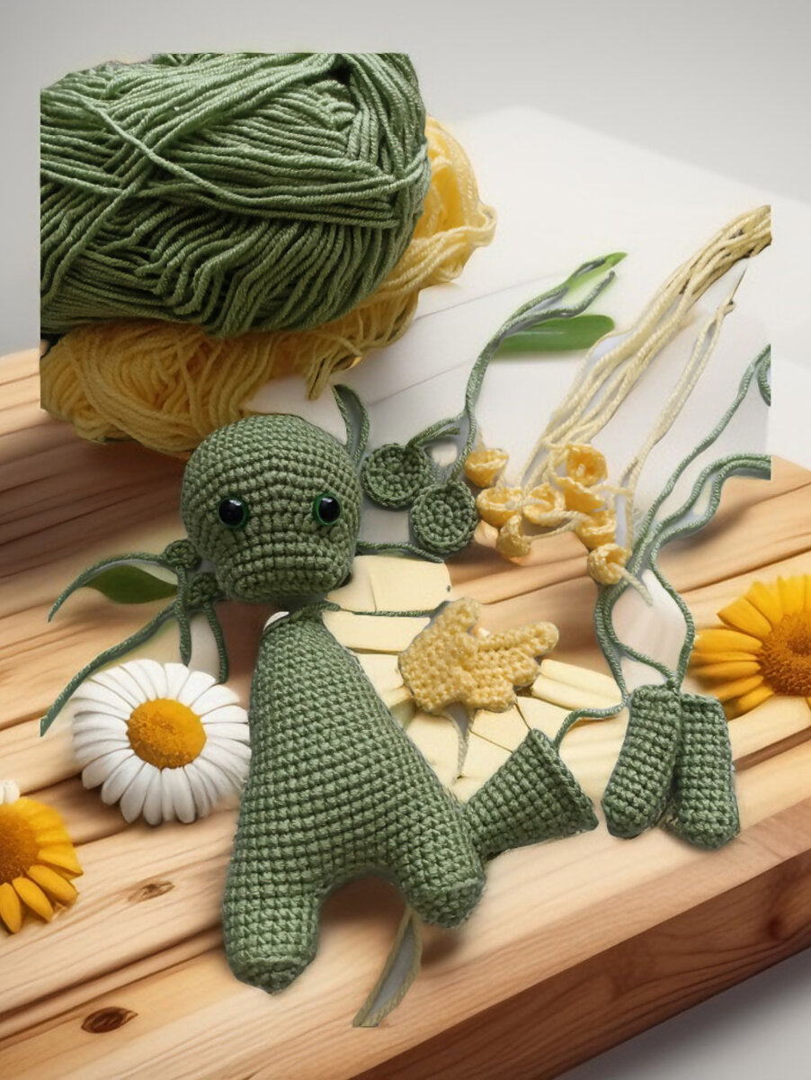 Дракончик крючком (детали) 