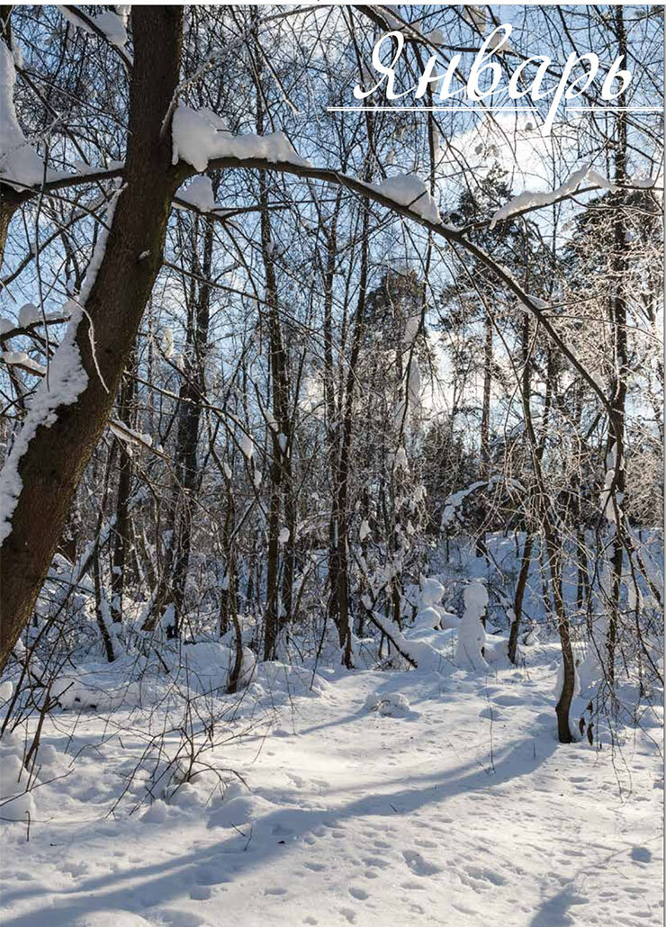 Это первая страница одного месяца из книги - на каждом фото будет подписано название месяца