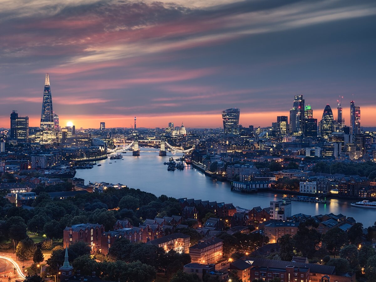 Панорама вечернего Лондона (из открытых источников)