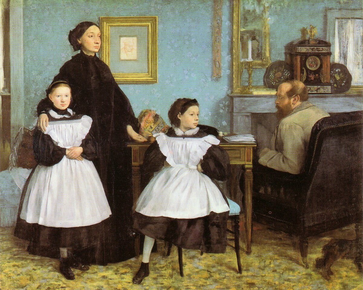 Эдгар Дега "Семья Беллелли (Семейный портрет)" 1867 г. Музей Орсе, Париж, Франция.