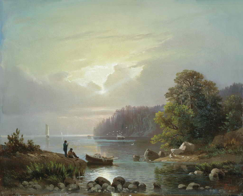 Пейзаж с рыбаками