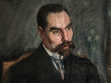 Портрет Валерия Брюсова художника Малютина (1913). Источник фото: https://www.goslitmuz.ru/museums/muzey-serebryanogo-veka/