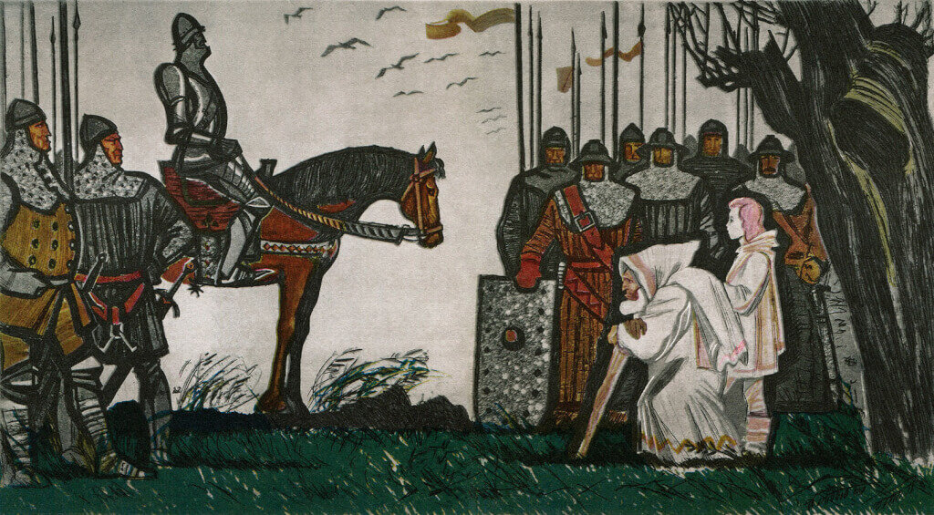 "Пришёл король шотландский, безжалостный к врагам".