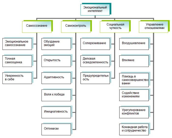 Структура эмоционального интеллекта по Д. Гоулману (2002г.)