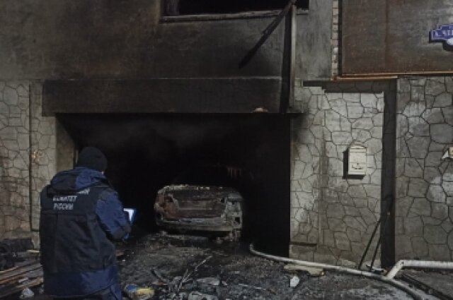    Дом сгорел полностью. Фото: Пресс-служба СУ СКР по Пермскому краю