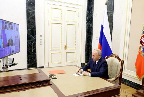    Совещание с постоянными членами Совета безопасности (в режиме видеоконференции)