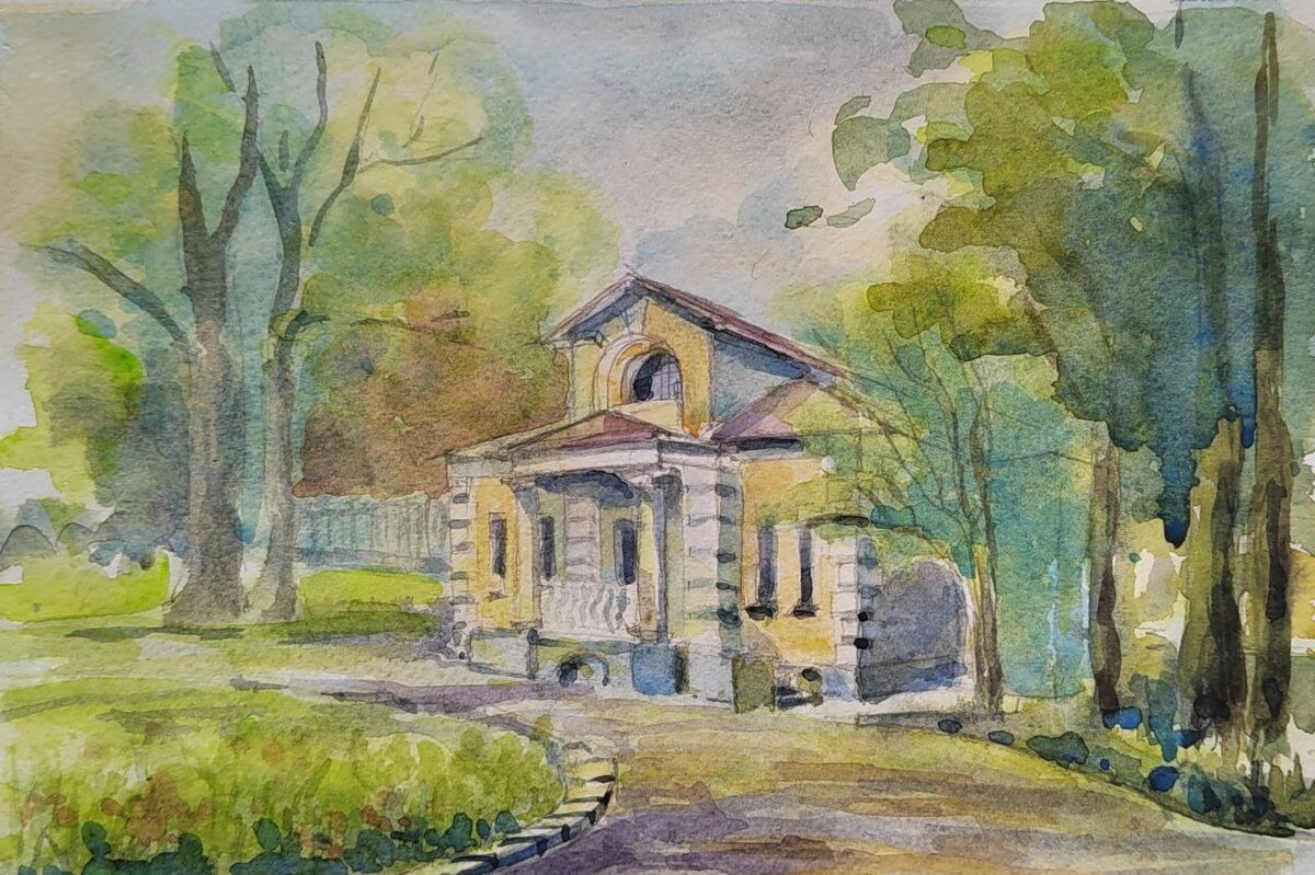 Лисова Татьяна, Усадьба Валуево. бумага акварель