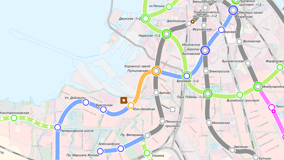    Перспективная схема развития метрополитена Автор фото: Комитет по развитию транспортной инфраструктуры