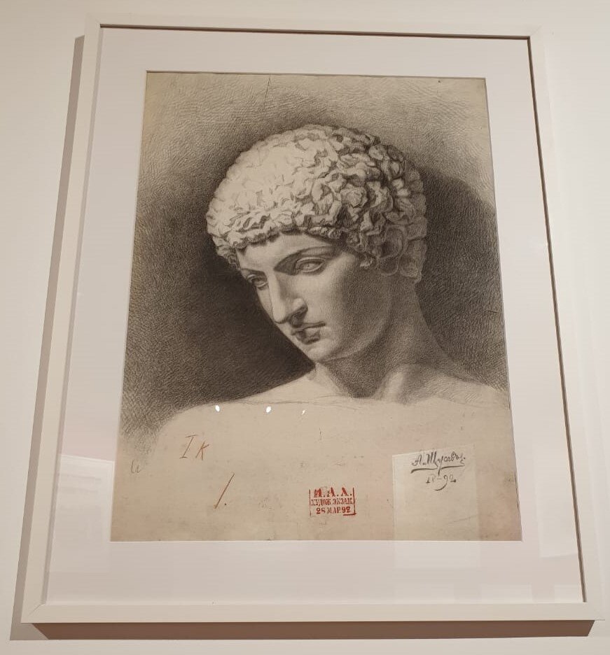 А.В.Щусев Голова юноши. Гипс. Экзаменационная работа 28 марта 1892 Архив наследников А.В.Щусева