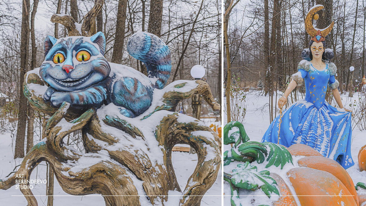 Скульптуры из арт бетона в зимнее время | ART BERENDEEVO STUDIO