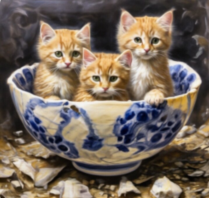 "Всё, что можно разбить, будет разбито" - закон Мёрфи для котят