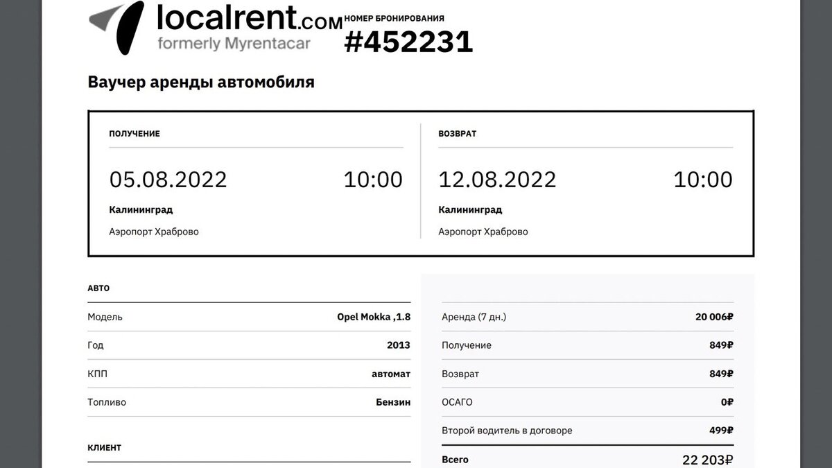 Переплатил 50% или как меня оставили без машины в Калининграде. Отзыв о  работе сервиса LocalRent | Тимур Угулава | Путешествия с душой | Дзен