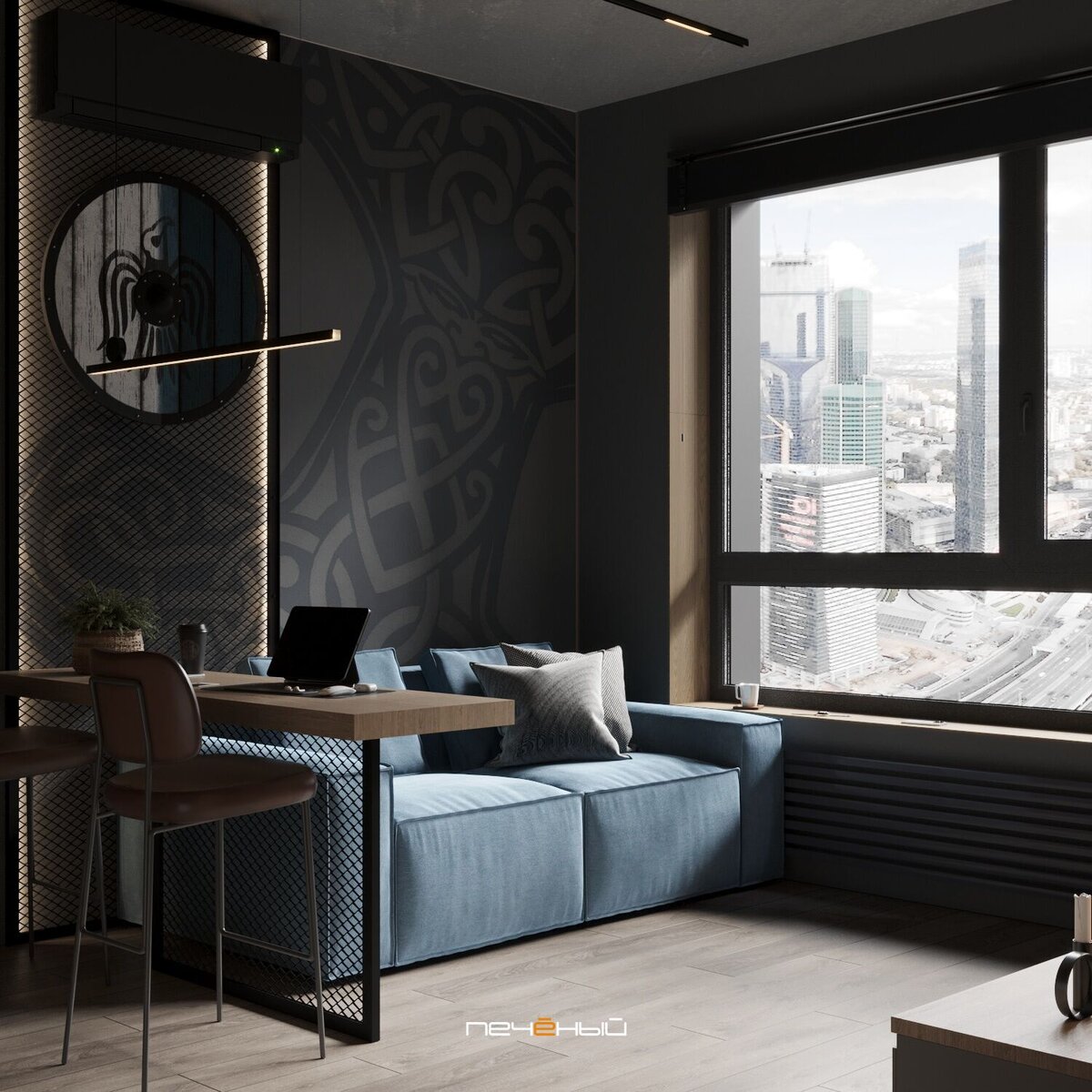 Дизайн кухни-гостиной