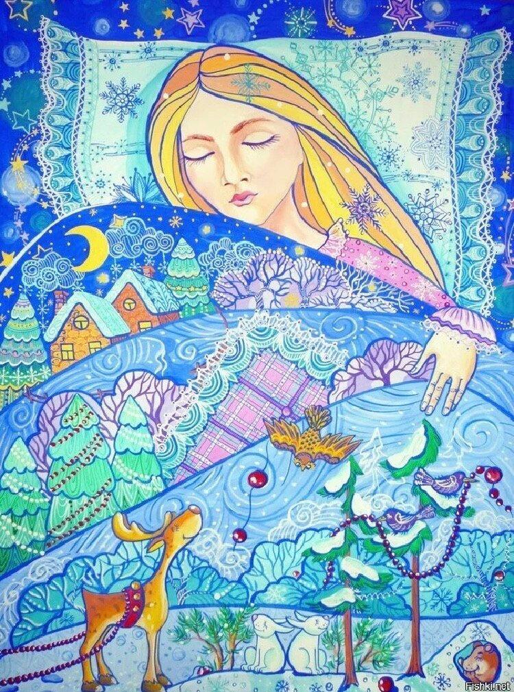 столбова анастасия художник зимние. волшебная зимняя сказка рисунок.