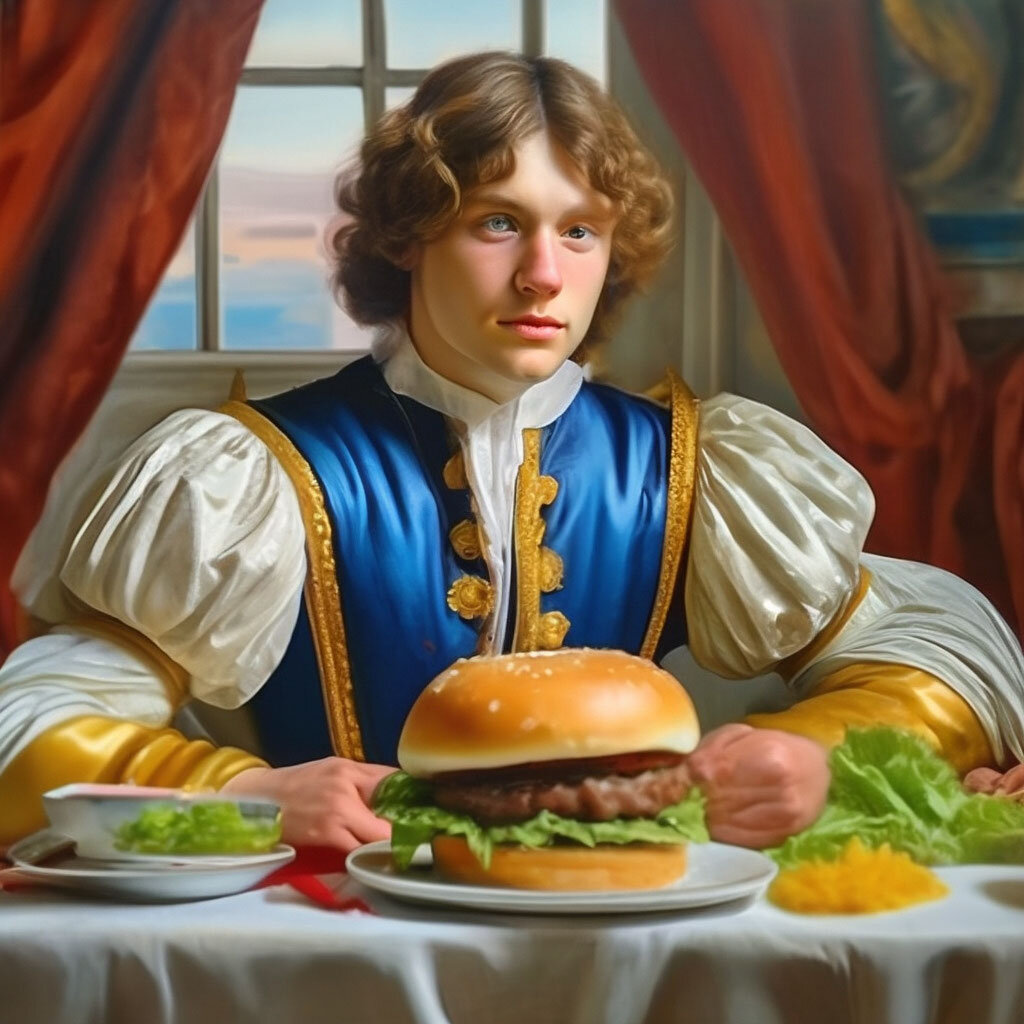 Принц датский перед выбором. Изображение создано нейросетью