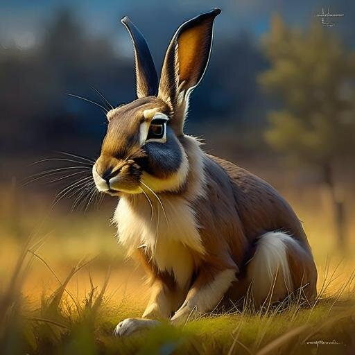 Заяц по версии Kandinsky 2.2.