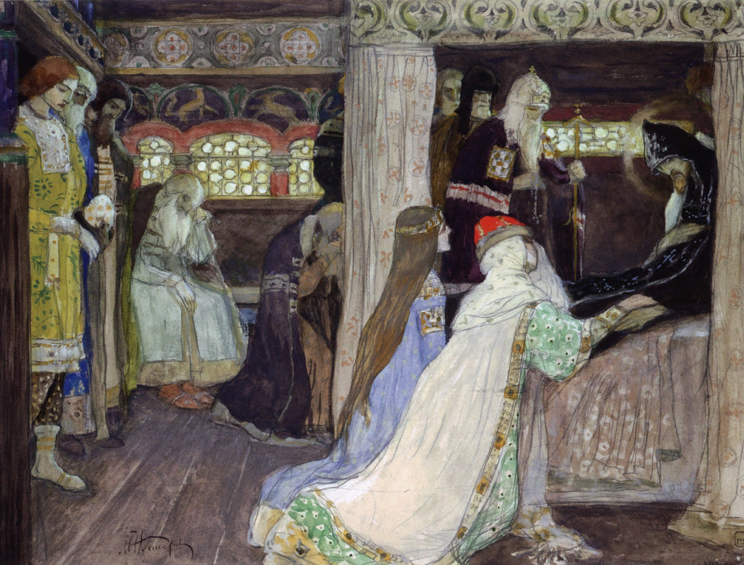 "Кончина благоверного князя Александра Невского", М.В. Нестеров, 1900г.