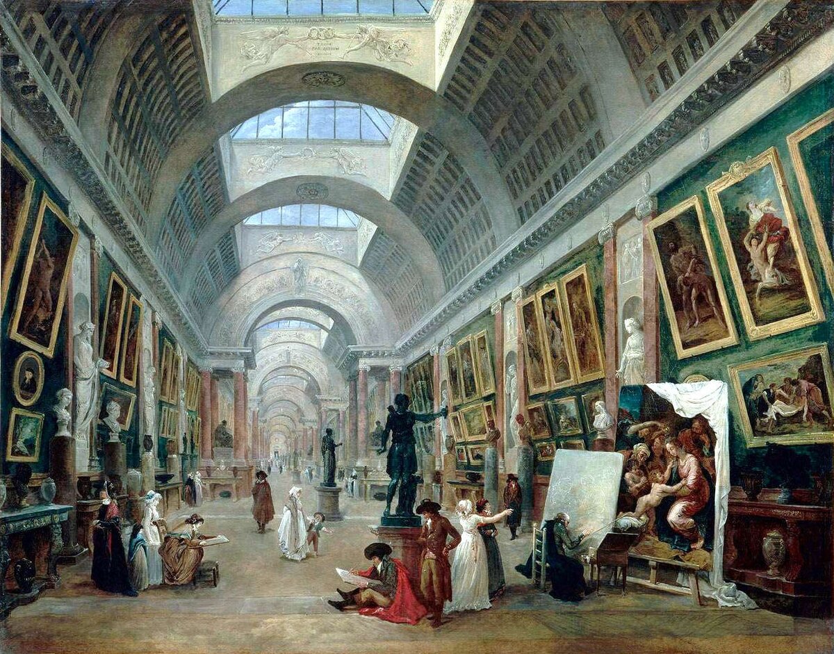 Юбер Робер – Проект оформления Большой галереи Лувра, 1796