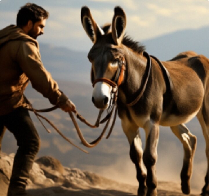 Ослик вот тоже никуда идти не хочет. 