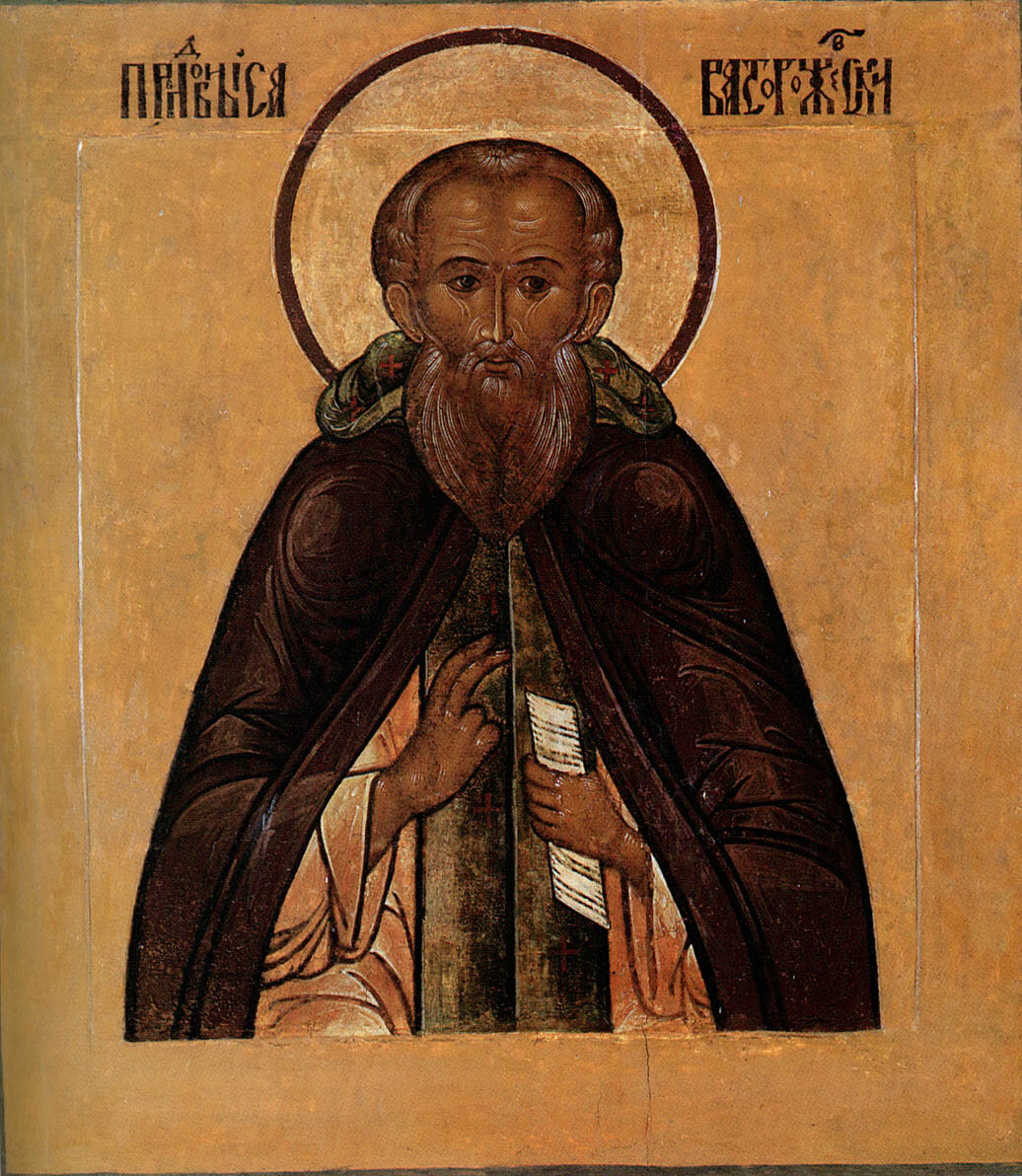 Прп. Савва Сторожевский. XVII в. Из храма Воскресения Словущего на Успенском вражке в Москве. Звенигородский монастырь.