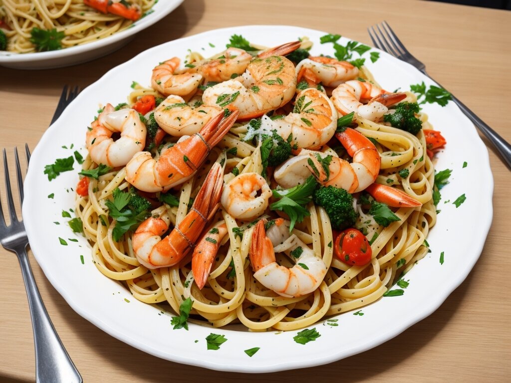 Паста с морепродуктами - это изысканное и популярное во всем мире блюдо итальянской кухни.-2