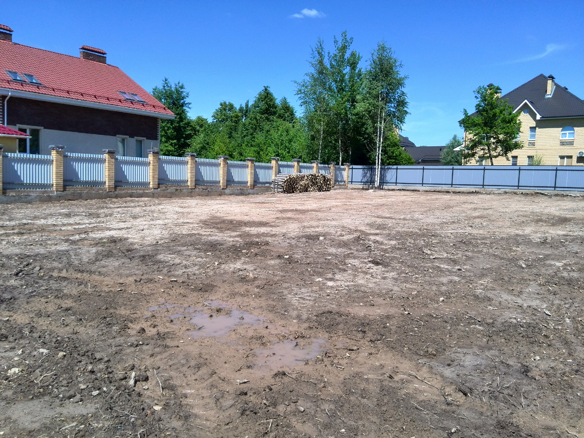 Участок до начала работ