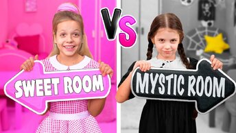 Eva and Wednesday Pink vs Black Hotel Challenge