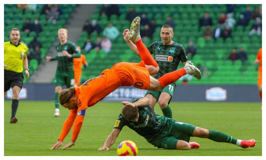    «Краснодар» проиграл в матче с «Уралом» и перестал быть лидером РПЛ. Фото: официальный сайт ФК «Урал»