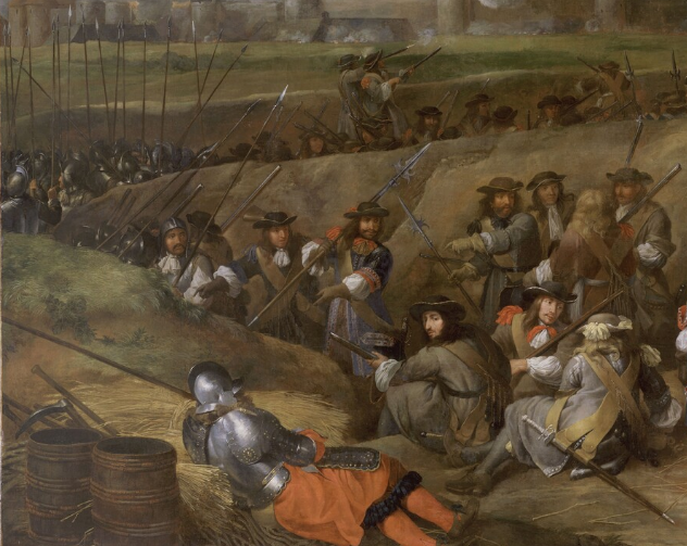 Солдаты Людовика XIV в траншеях. Изображение из открытых источников.