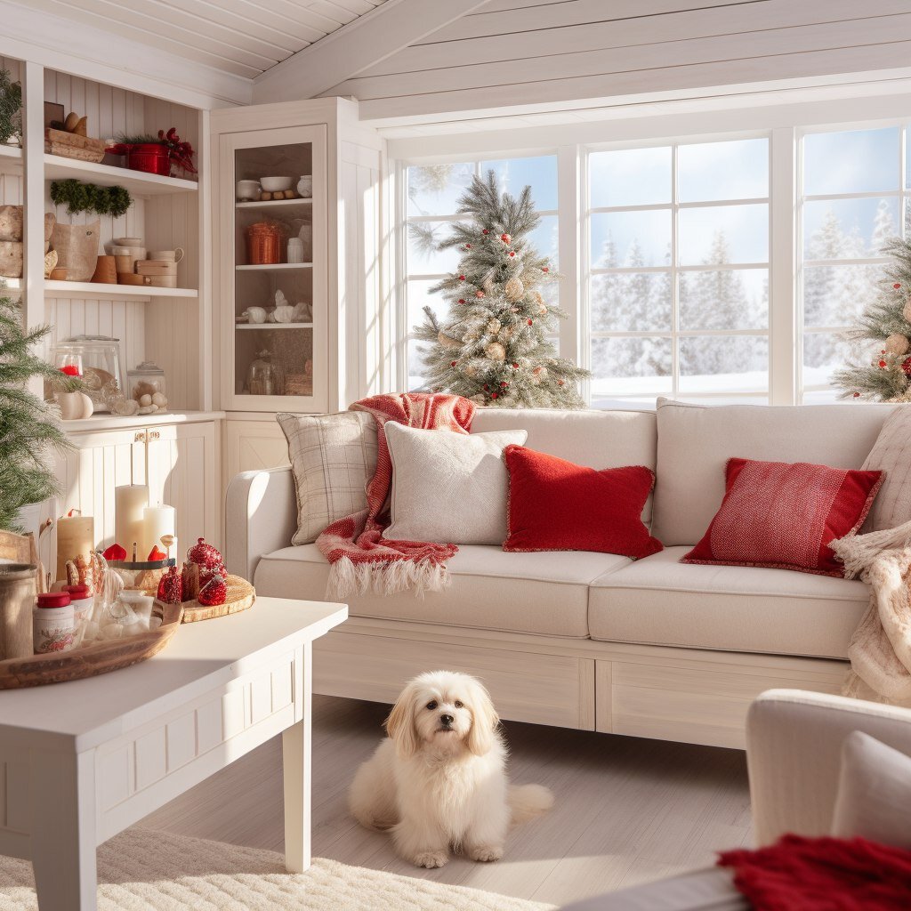 Если Вы декорируете дом не для себя, а для продажи, то животных в кадре быть не должно.