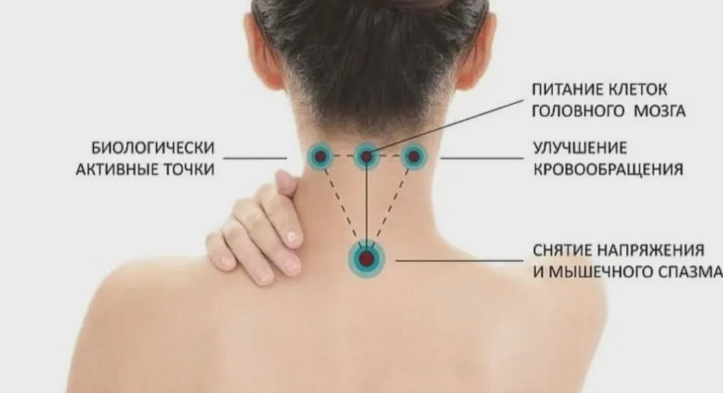 Древние жители Китая признали эффективность точечного массажа для борьбы с бессонницей. Точечный массаж также полезен при различных проблемах, включая головную боль и напряженность мышц. 
Вот что нужно сделать:

Разместите пальцы рук на пересечении шеи и головы.

Мягкими круговыми движениями массируйте данную область. Обратите внимание, чтобы давление было ощутимым, но не вызывало боли.

Сосредоточьтесь на дыхании. Дышите ровно и глубоко.

Продолжайте массаж в течение 1 минуты. Этого достаточно времени для полного расслабления тела и быстрого засыпания.