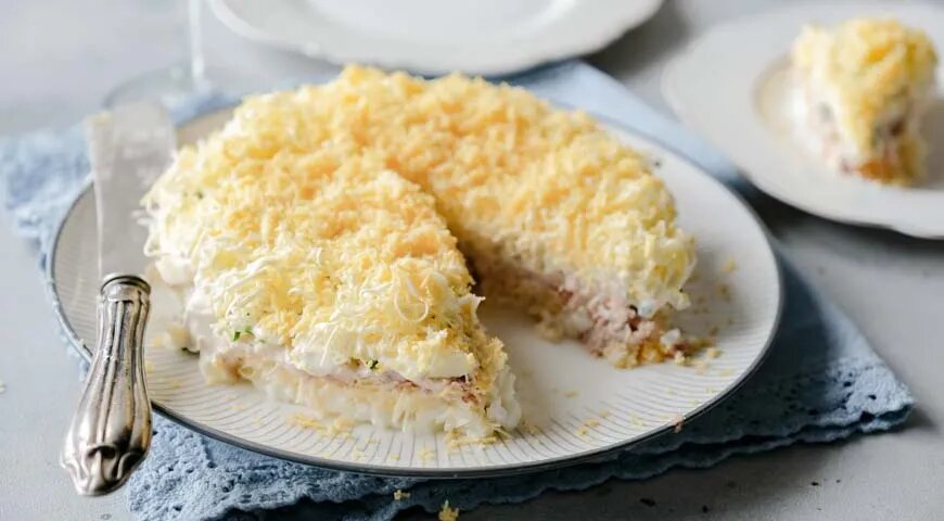 Салат Мимоза классический с тунцом консервированным