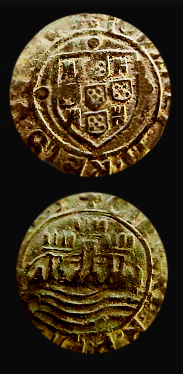 Португальская монета 15 века. 