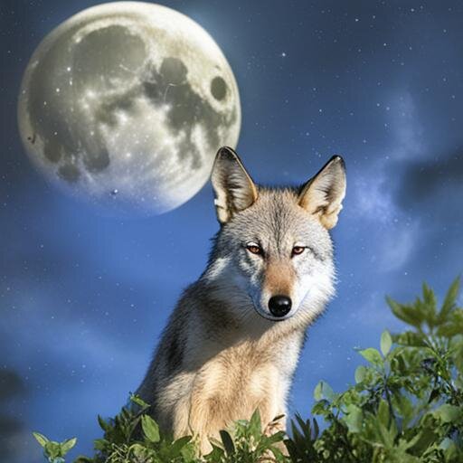 Шакал и полнолуние.