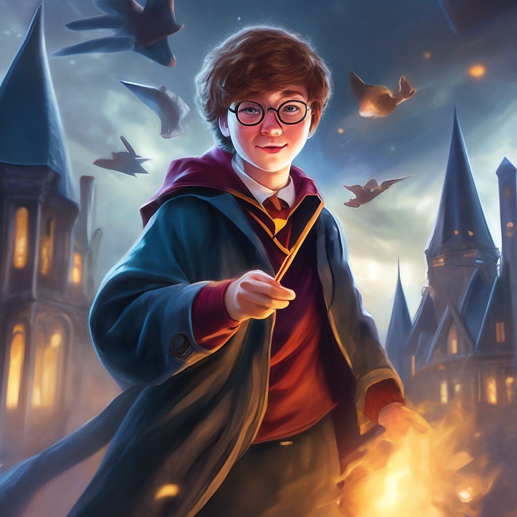 Гарри Поттер-изображение создано с помощью приложения "ШЕДЕВРУМ"