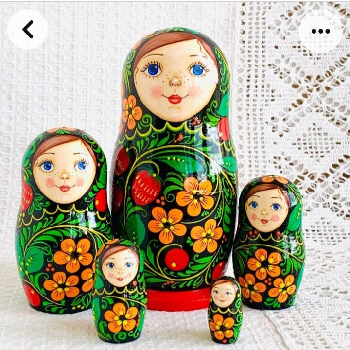 Вольное толкование . Матрёшка- знаменитая русская игрушка. Которая наглядно показывает,  что ВНУТРИ  большой куклы содержится поменьше ( Ну прямо как ребёнок в Утробе МАТЕРИ) 