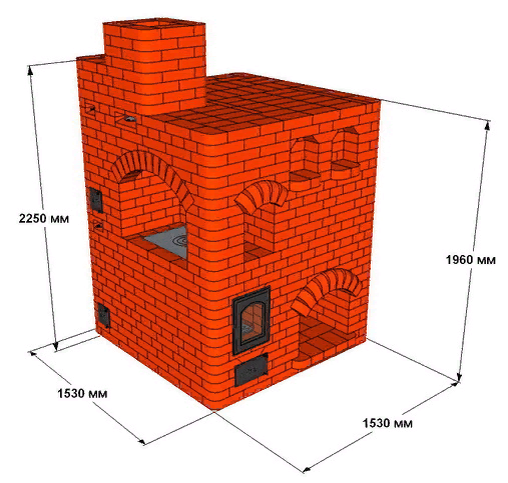 Как сделать печь из кирпича своими руками, чертежи