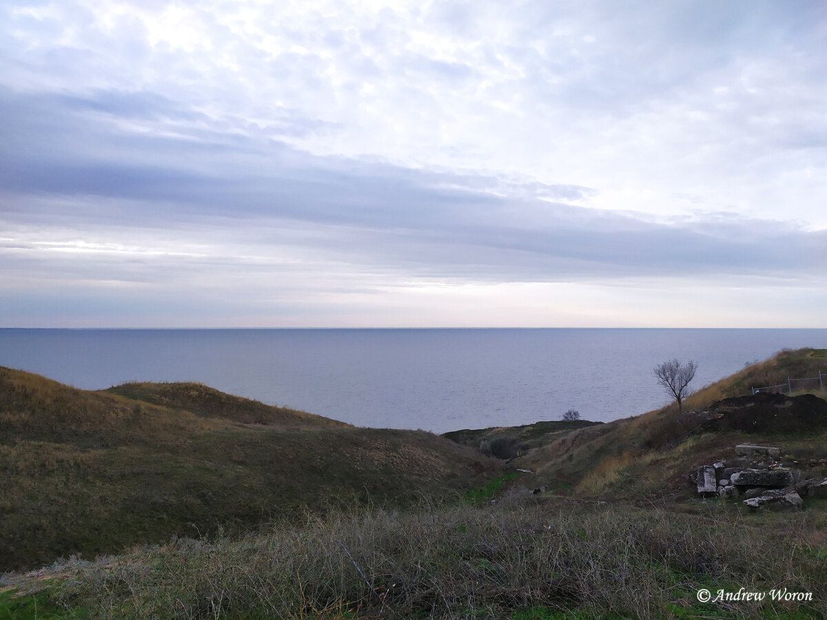 Мержаново, Таганрогский залив Азовского моря, вид с холмов
