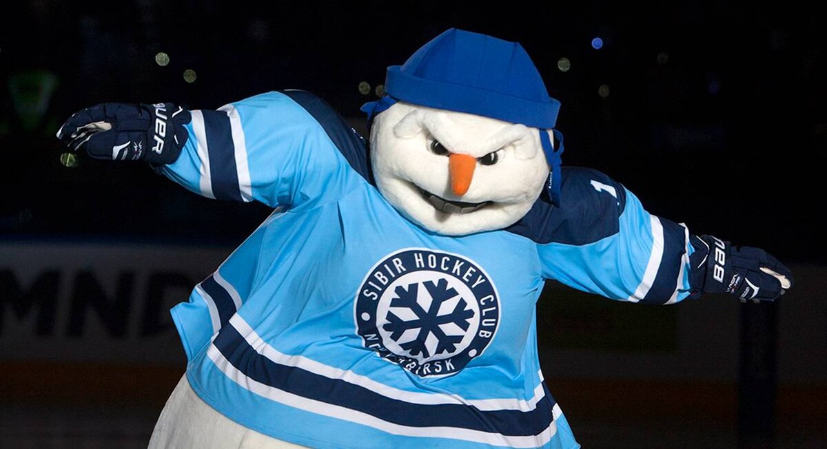 Снеговик - официальный талисман ХК "Сибирь"