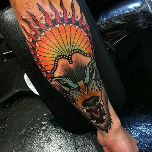 Татуировка волк