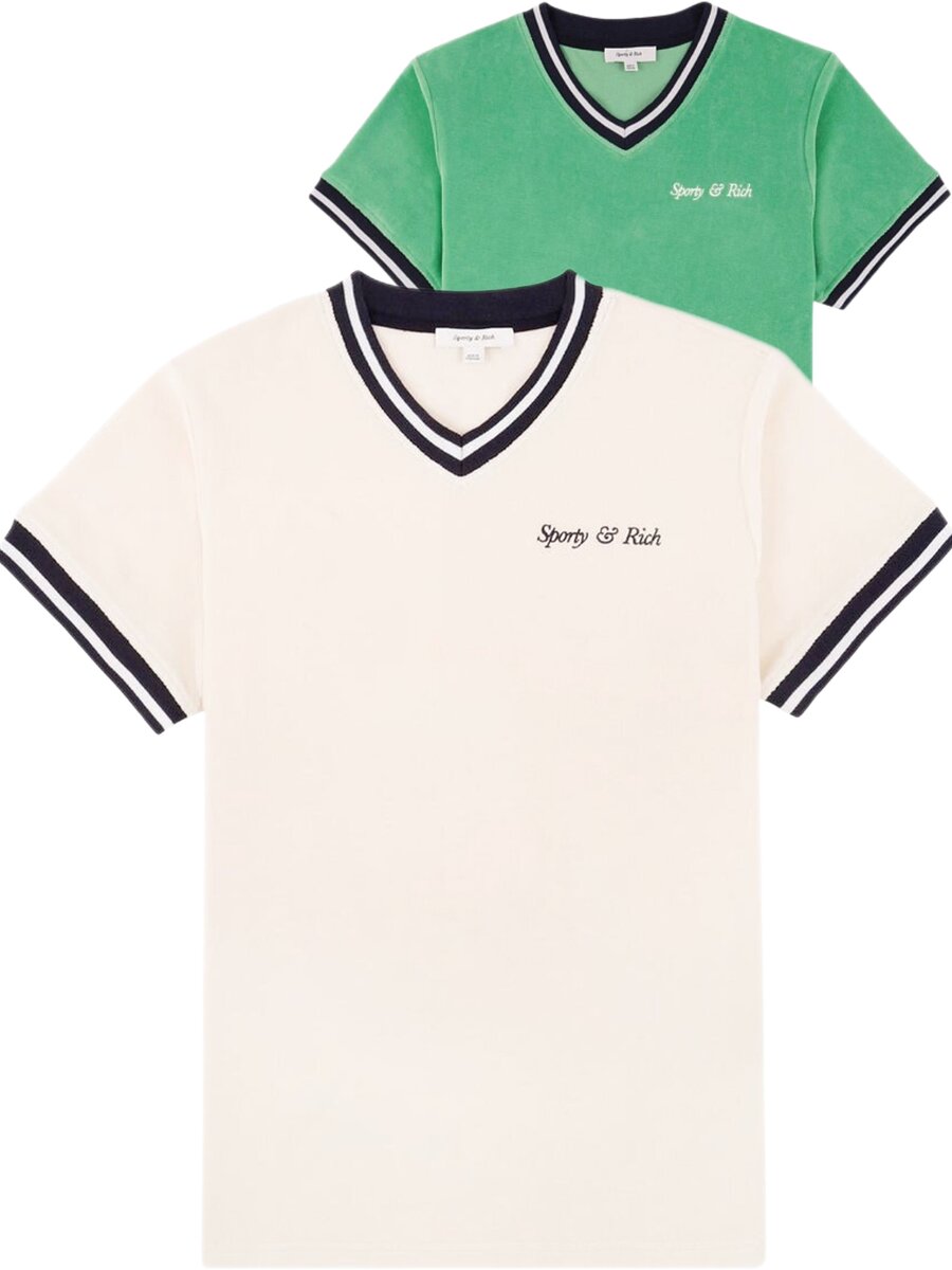     Футболка Italic Logo Embroidered V, Sporty & Rich