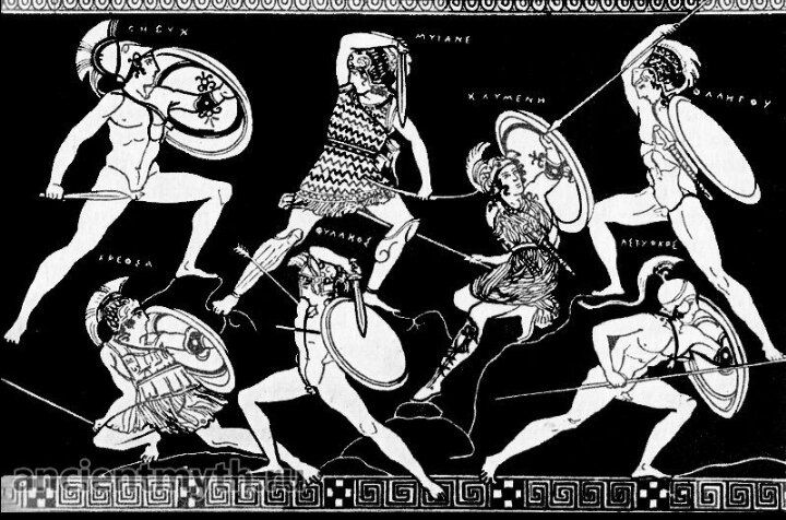 Амазонки воюют с Греками, из интернета.