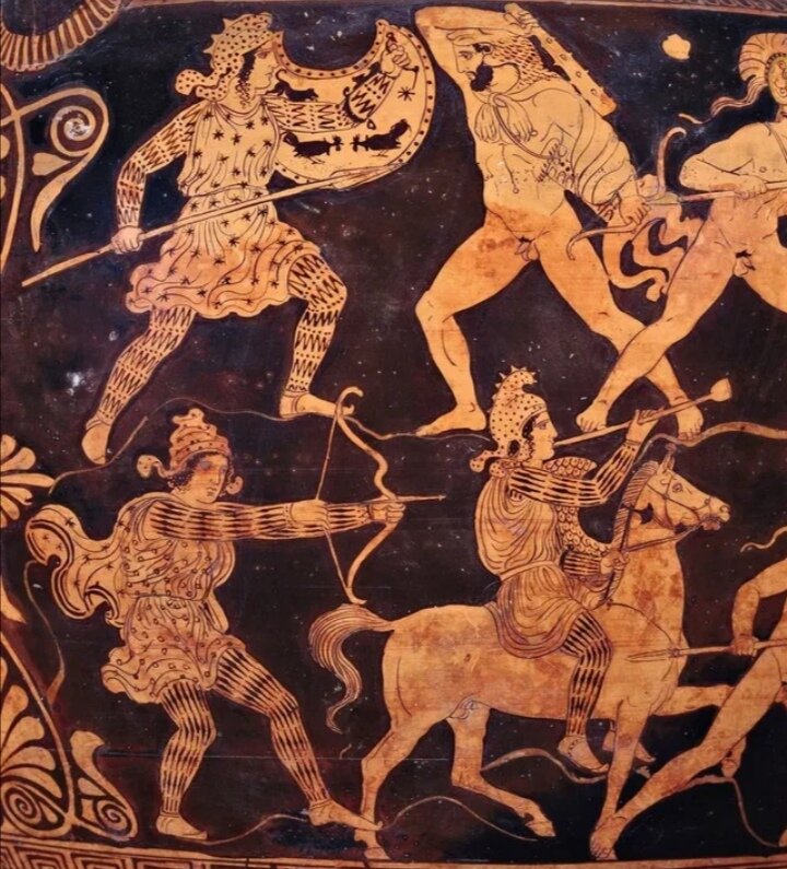 Амазонки на Троянской войне, из интернета.